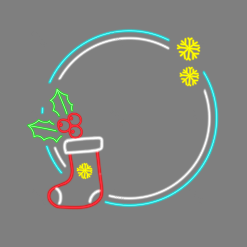 霓虹灯图片,霓虹灯边框元素,灯光效果PNG,窗口免抠素材